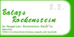 balazs rockenstein business card